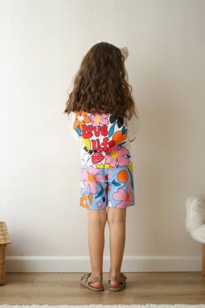 Kız Çocuk Sırt Baskılı Alt Üst Takım