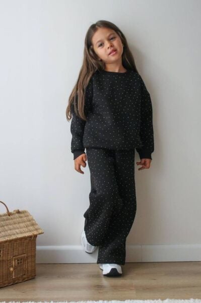 Kız Çocuk Şardonlu Takım Kışlık Pamuklu Eşofman Takımı