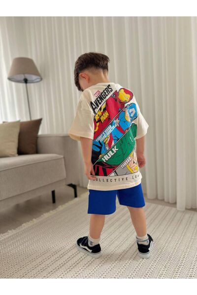 Süper Kahramanlar Çizgi Karakter Baskılı Yazlık Alt-Üst Takım