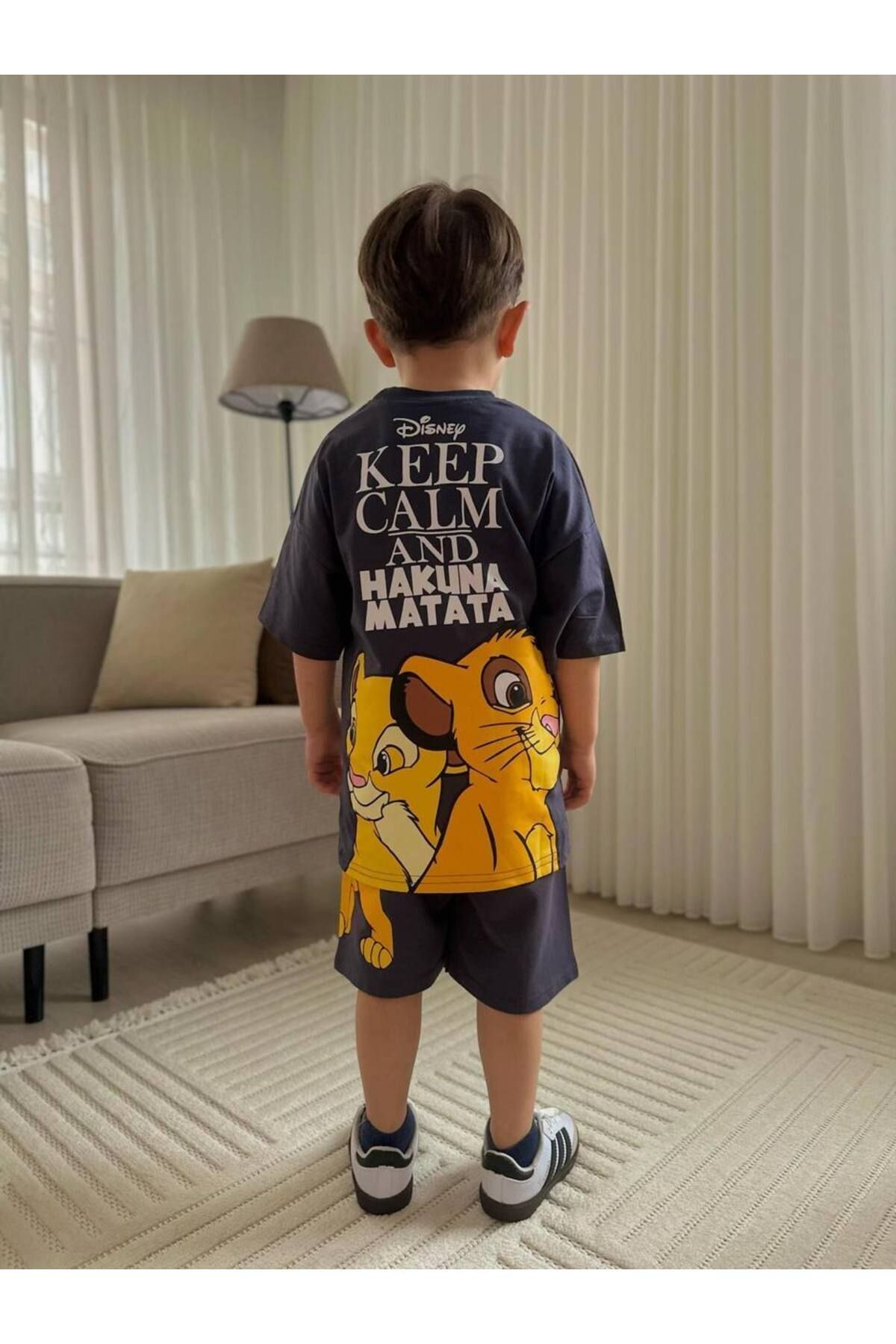 Aslan Karakter Sırt Baskılı Yazlık Alt-Üst Takım