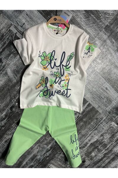 Life Çiçek Baskılı Kaprili Kız Çocuk Takım